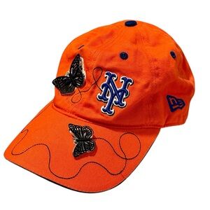 New Era NY Mets Youth Kids Butterfly Rare Unique Custom Hat Orange Strapback